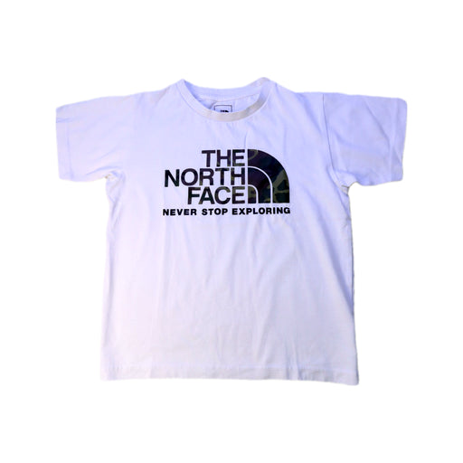 A White Short Sleeve T Shirts from The North Face in size 7Y for boy. (Front View)