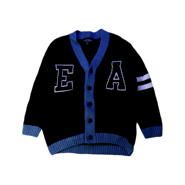 A Navy Cardigans from Armani in size 8Y for boy. (Front View)
