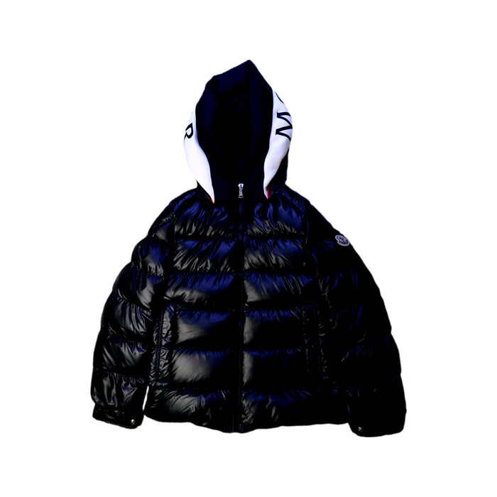 A Black Puffer/Quilted Jackets from Moncler in size 10Y for neutral. (Front View)