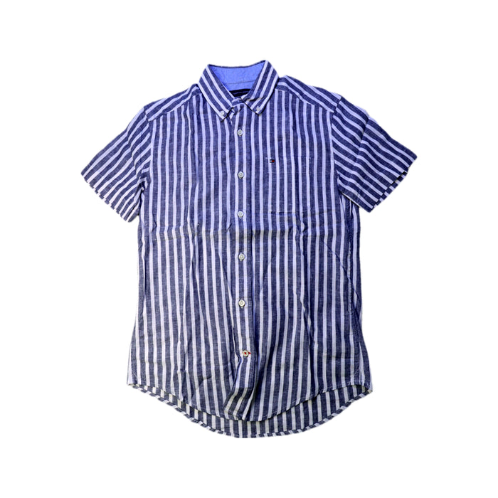 A Blue Short Sleeve Shirts from Tommy Hilfiger in size 12Y for boy. (Front View)