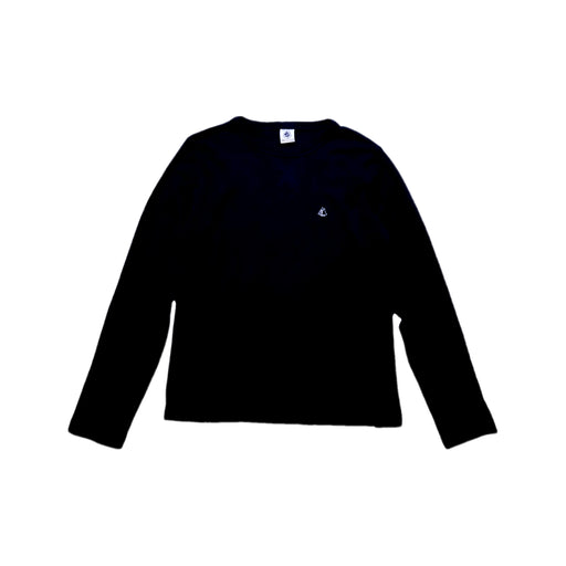 A Navy Long Sleeve T Shirts from Petit Bateau in size 10Y for boy. (Front View)