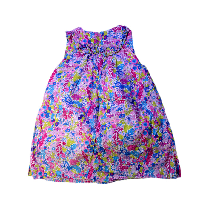 A Multicolour Sleeveless Dresses from Jacadi in size 3T for girl. (Back View)