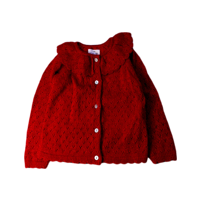 A Red Cardigans from Konges Sløjd in size 4T for girl. (Front View)