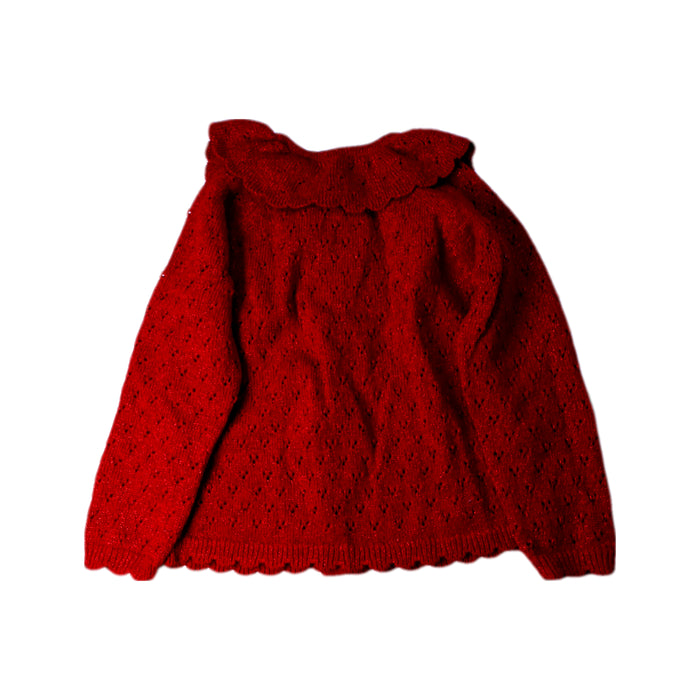 A Red Cardigans from Konges Sløjd in size 4T for girl. (Back View)