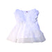 A White Sleeveless Dresses from Petit Main in size 5T for girl. (Front View)