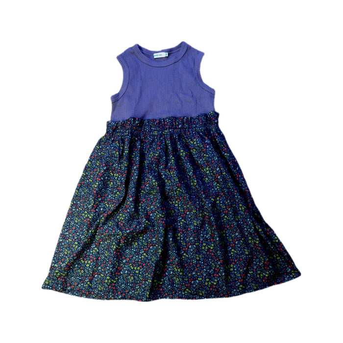 A Blue Sleeveless Dresses from BEAMS in size 5T for girl. (Front View)