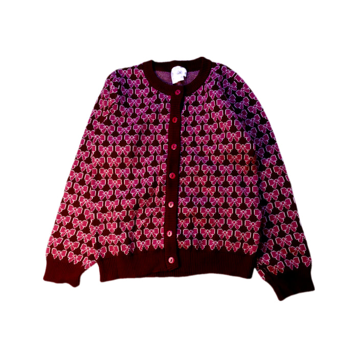 A Burgundy Cardigans from Flöss in size 8Y for girl. (Front View)