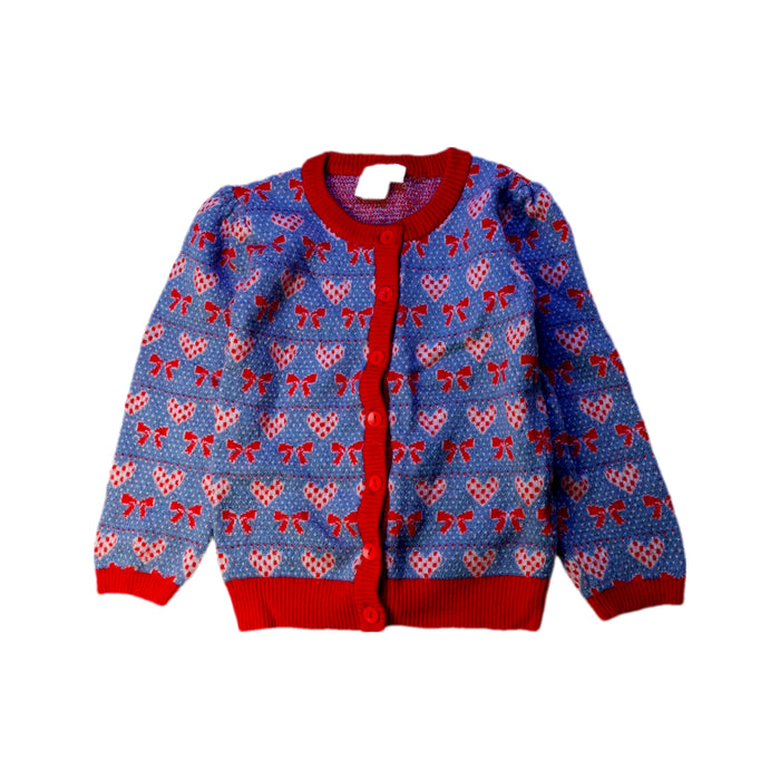 A Blue Cardigans from Flöss in size 7Y for girl. (Front View)