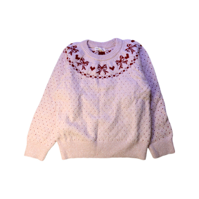 A Pink Knit Sweaters from Rylee + Cru in size 6T for girl. (Front View)