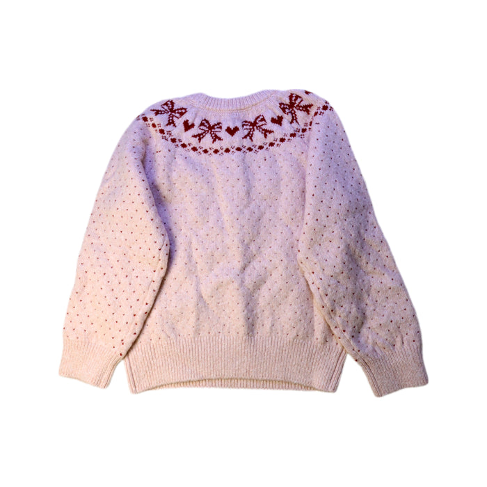 A Pink Knit Sweaters from Rylee + Cru in size 6T for girl. (Back View)
