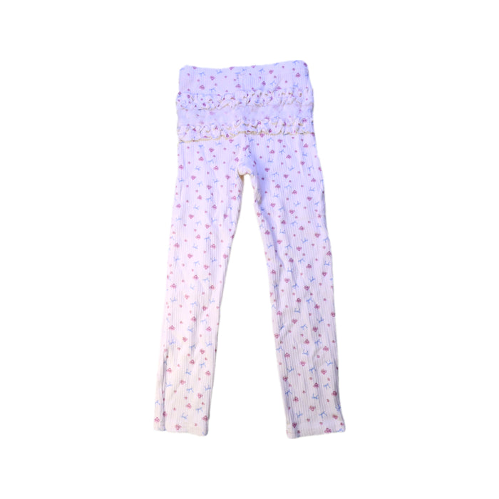 A White Leggings from Petit Main in size 7Y for girl. (Back View)