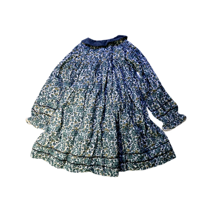 A Blue Long Sleeve Dresses from Little Cotton Clothes in size 5T for girl. (Back View)
