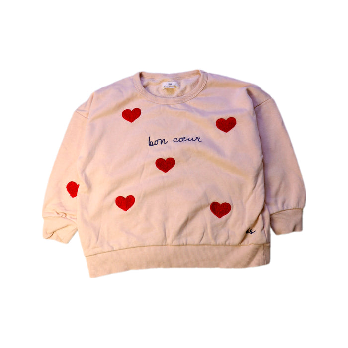 A Beige Crewneck Sweatshirts from Konges Sløjd in size 4T for girl. (Front View)