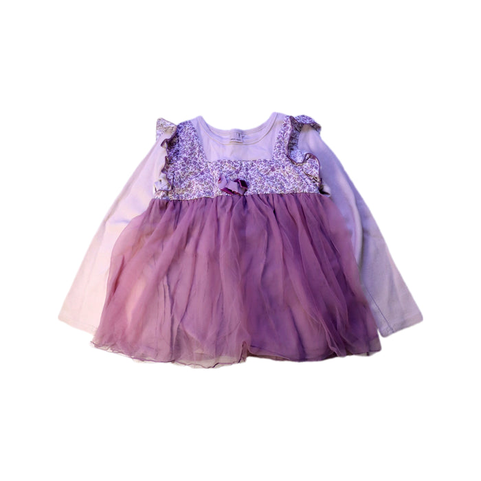 A Pink Sleeveless Dresses from Petit Main in size 5T for girl. (Front View)