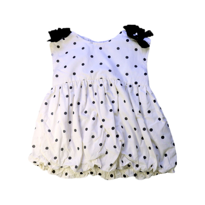 A White Sleeveless Dresses from Petit Main in size 7Y for girl. (Front View)