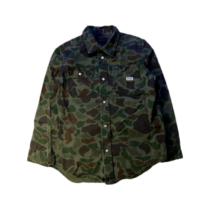 A Green Long Sleeve Shirts from Polo Ralph Lauren in size 7Y for boy. (Front View)
