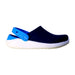 A Blue Slip Ons from Crocs in size 7Y for neutral. (Front View)