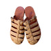 A Beige Sandals from Ancient Greek Sandals in size 11Y for girl. (Back View)
