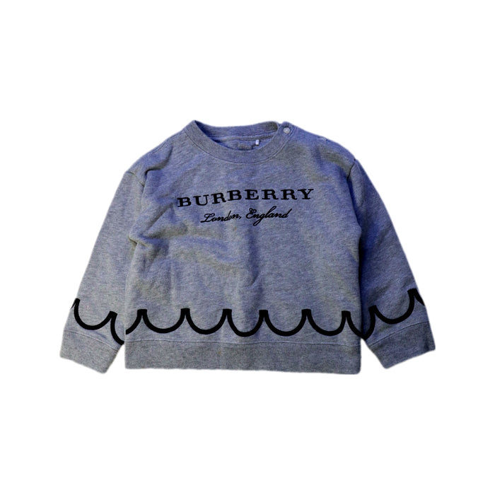 A Grey Crewneck Sweatshirts from Burberry in size 2T for girl. (Front View)