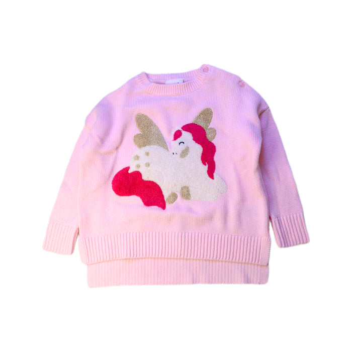 A Pink Knit Sweaters from Seed in size 2T for girl. (Front View)