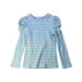 A Green Long Sleeve Tops from Seed in size 5T for girl. (Front View)