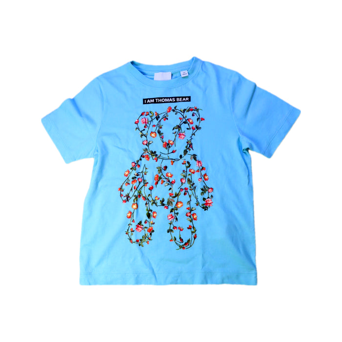 A Blue Short Sleeve T Shirts from Burberry in size 6T for girl. (Front View)
