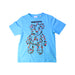 A Blue Short Sleeve T Shirts from Burberry in size 6T for girl. (Front View)