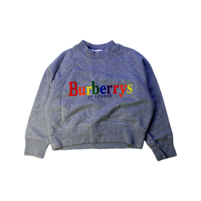 A Grey Crewneck Sweatshirts from Burberry in size 4T for neutral. (Front View)
