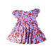 A Pink Short Sleeve Dresses from Seed in size 4T for girl. (Back View)