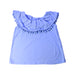 A Blue Sleeveless Tops from Seed in size 3T for girl. (Front View)