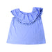 A Blue Sleeveless Tops from Seed in size 3T for girl. (Back View)