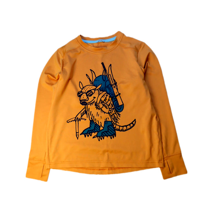 A Orange Rash Guards from Patagonia in size 5T for boy. (Front View)