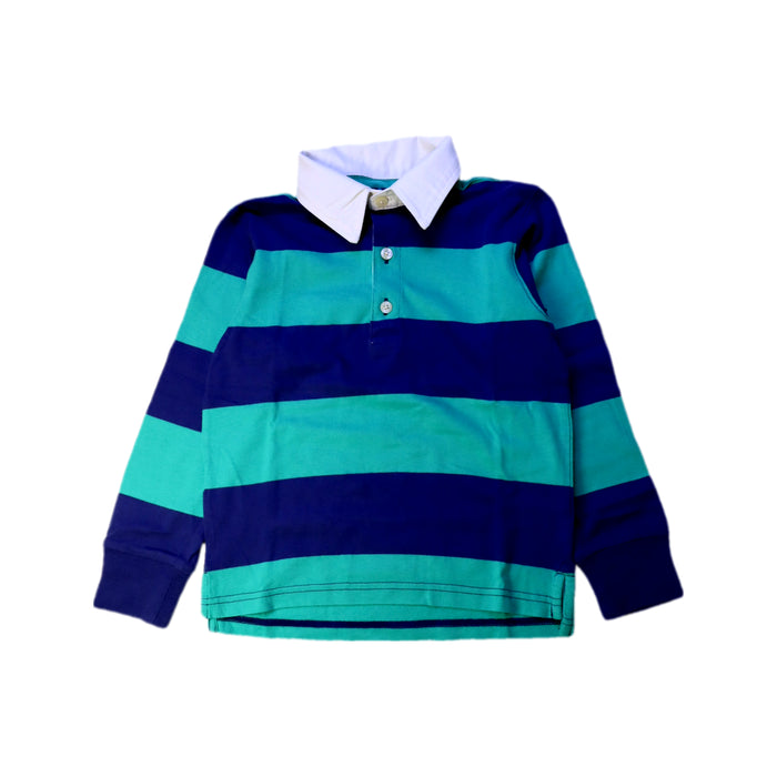 A Blue Long Sleeve Polos from Crewcuts in size 6T for boy. (Front View)