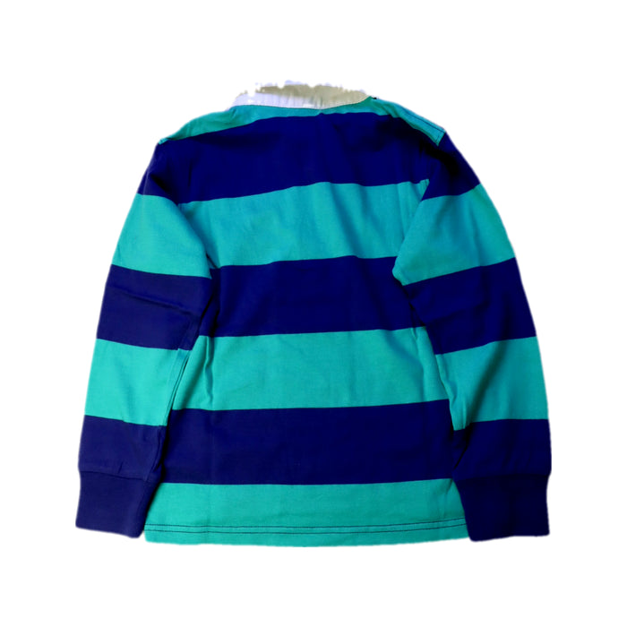 A Blue Long Sleeve Polos from Crewcuts in size 6T for boy. (Back View)