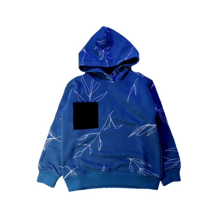 A Blue Hooded Sweatshirts from Moody Tiger in size 5T for boy. (Front View)