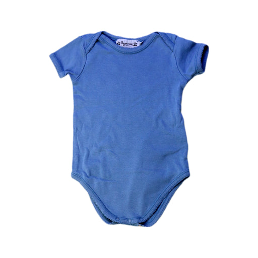 A Blue Short Sleeve Bodysuits from Bonpoint in size 3-6M for boy. (Front View)