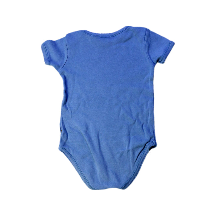 A Blue Short Sleeve Bodysuits from Bonpoint in size 3-6M for boy. (Back View)