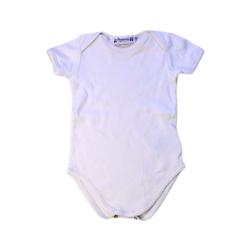 A White Short Sleeve Bodysuits from Bonpoint in size 3-6M for boy. (Front View)