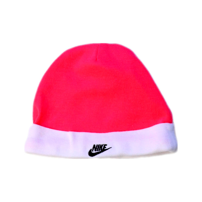 A Pink Beanies from Nike in size 0-3M for girl. (Front View)