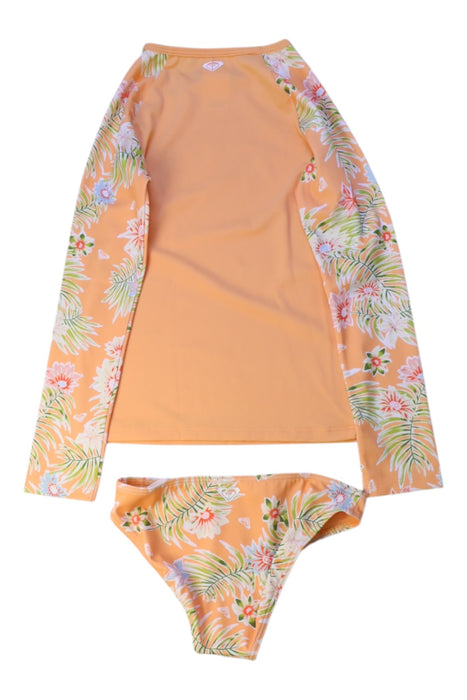 A Orange Rash Guards from Roxy in size 6T for girl. (Back View)