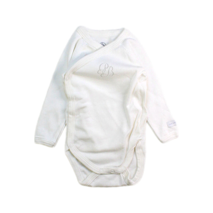 A White Long Sleeve Bodysuits from Petit Bateau in size 0-3M for neutral. (Front View)