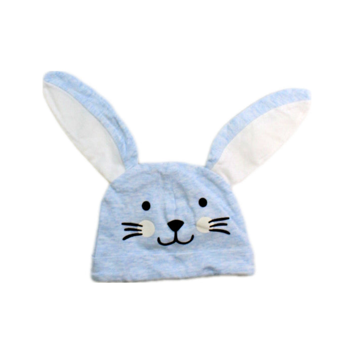 A Blue Winter Hats from Seed in size Newborn for boy. (Front View)