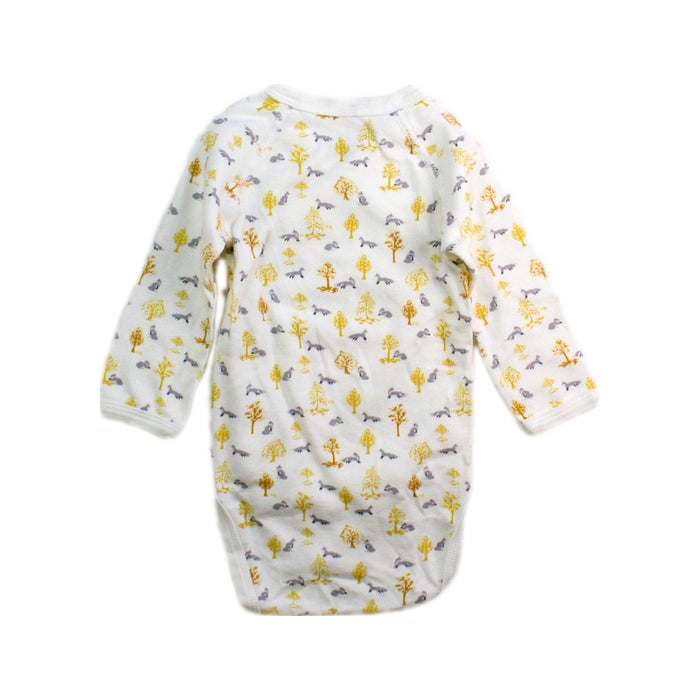 A White Long Sleeve Bodysuits from Petit Bateau in size 0-3M for boy. (Back View)