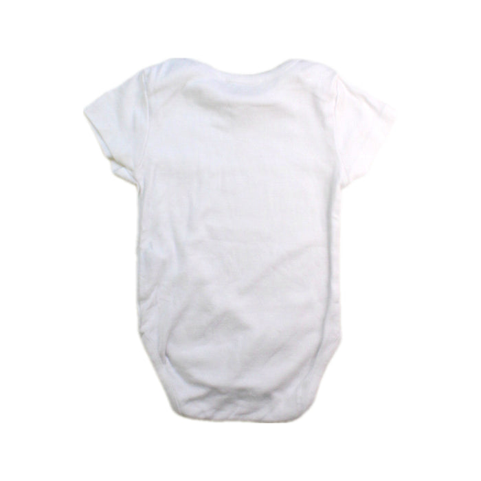 A White Short Sleeve Bodysuits from Chateau de Sable in size 3-6M for neutral. (Back View)