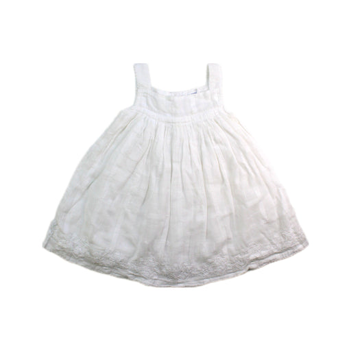 A White Sleeveless Dresses from Bout'Chou in size 6-12M for girl. (Front View)