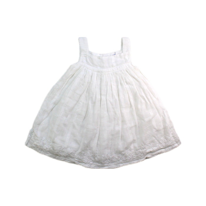 A White Sleeveless Dresses from Bout'Chou in size 6-12M for girl. (Front View)