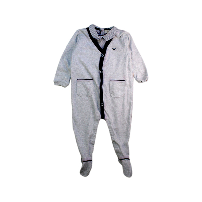 A Grey Onesies from Armani Baby in size 6-12M for boy. (Front View)