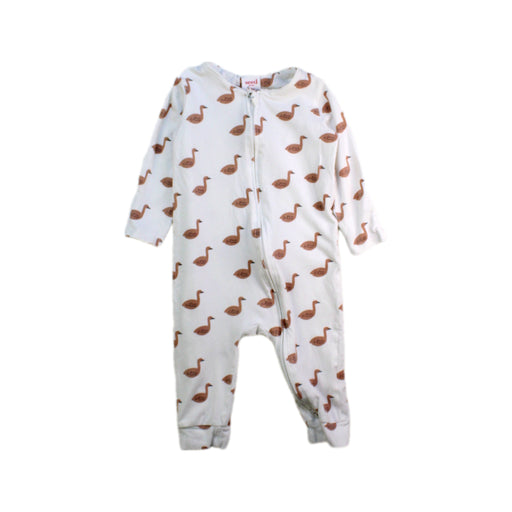 A White Onesies from Seed in size 6-12M for neutral. (Front View)