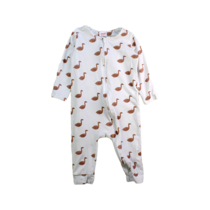 A White Onesies from Seed in size 6-12M for neutral. (Front View)