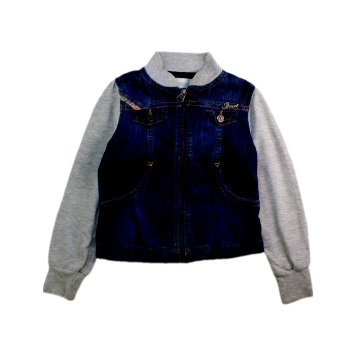A Blue Lightweight Jackets from Diesel in size 4T for neutral. (Front View)